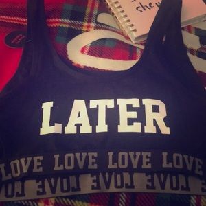 Crop bra with side cut outs